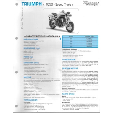 TRIUMPH 1050 Speed Triple de 2005 / 2006  Fiche RMT