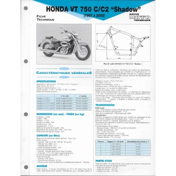 HONDA VT 750 C / C2 de 1997 à 2000  (Fiche RMT)