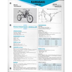 KAWASAKI KDX 200 de 1995  (Fiche RMT)