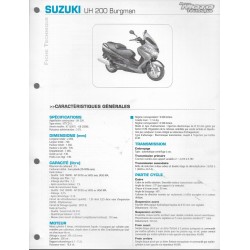 SUZUKI UH 200 Burgman de 2007 et 2008  (Fiche RMT)