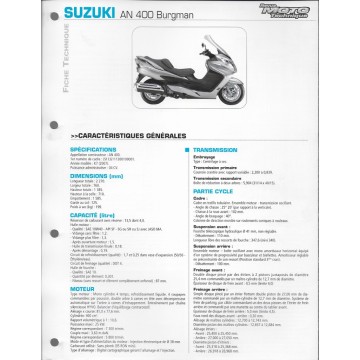 SUZUKI AN 400 Burgman K7 de 2007  (Fiche RMT)