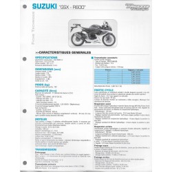 SUZUKI  GSX-R 600 L1 de 2011  (Fiche RMT)