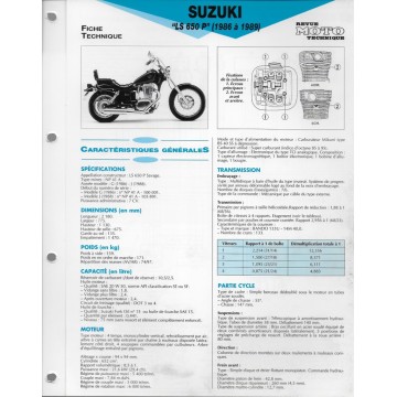 SUZUKI  LS 650 P de 1986 à 1989  (Fiche RMT)