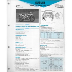 SUZUKI GSX- R 750 W de 1992 et 1993  (Fiche RMT)