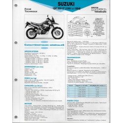 SUZUKI DR 800 S de 1991 à 1994  (Fiche RMT)