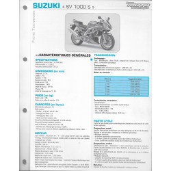 SUZUKI SV 1000 S K3 de 2003  (Fiche RMT)