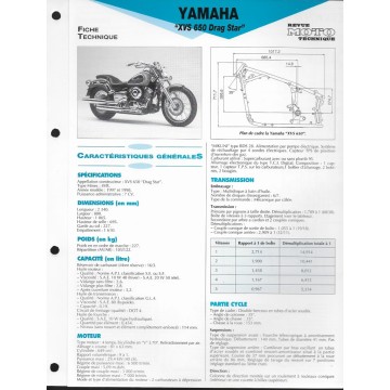 YAMAHA XVS 650 de 1997 / 1998  (Fiche RMT)