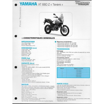 YAMAHA XT 660 Z de 2008  (Fiche RMT)