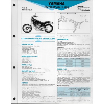 YAMAHA XV 750 SE de1981 à 1983  (Fiche RMT)