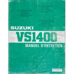 Manuel atelier SUZUKI VS 1400 modèle  1992  (09 / 1991) 