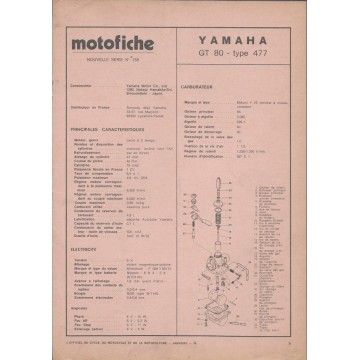 YAMAHA GT 80 type 477 de 1975 et plus