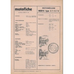 MOTOBECANE MOBYX X 7 / X 7 V de 1974 et plus