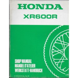 HONDA XR 600 R  (J / K)1989 (Manuel 08 / 1988). Type MN1