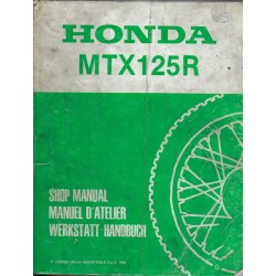 HONDA MTX 125 R (Manuel de base novembre 1986)