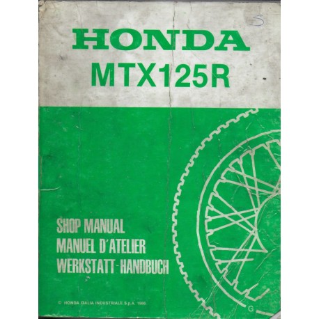 HONDA MTX 125 R (Manuel de base novembre 1986)