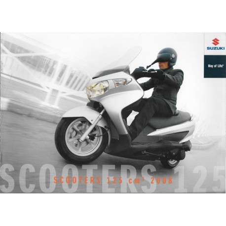 SUZUKI Catalogue Gamme Scooters 125 cc de 2008