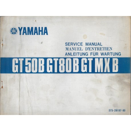 YAMAHA GT 50  B / GT 80 B (manuel atelier 09 / 1974) 