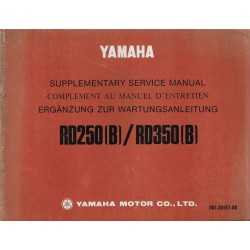 YAMAHA RD 250 (B) / RD 350 (B) modèle 1975 (suppl 7 / 1974)