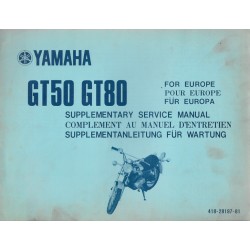 YAMAHA GT 50   / GT 80  (manuel atelier 11 / 1974) 