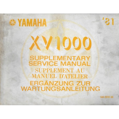 YAMAHA XV 1000  (manuel atelier 05 / 1981) type 5A8