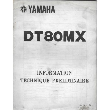 Informatin technique des YAMAHA DT 80 MX 1981 type 5J0