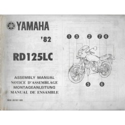 Notice d'assemblage des YAMAHA RD 125 LC 1982 type 10W