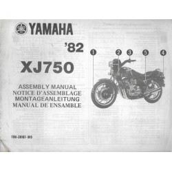 Notice d'assemblage des YAMAHA XJ 750 SECA 1982 type 11M