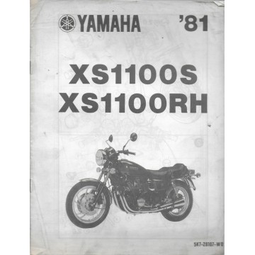 Notice d'assemblage YAMAHA XS 1100 S de 1981 type 5K7