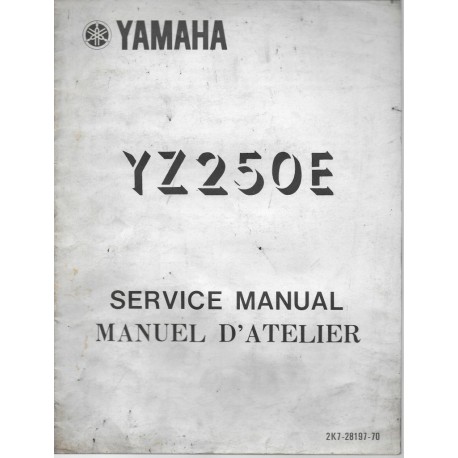 Manuel atelier YAMAHA YZ 250E (12 / 1977) type 2K7