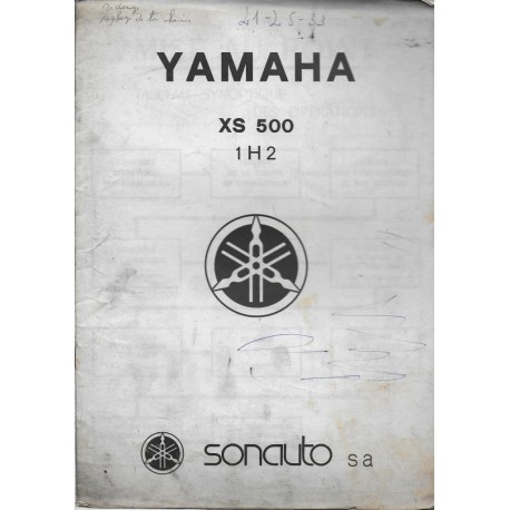Informatin technique des YAMAHA XS 500 type 1H2