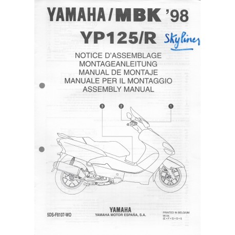 YAMAHA YP 125 / R  1998 ( assemblage 04 / 98) type 5DS