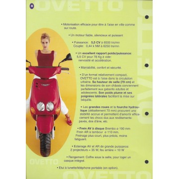 Guide de vente MBK OVETTO 50 cc  de Septembre 1996