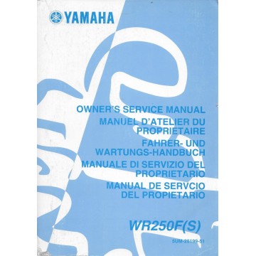 YAMAHA WR 250 F (S) de 2004 type 5UM