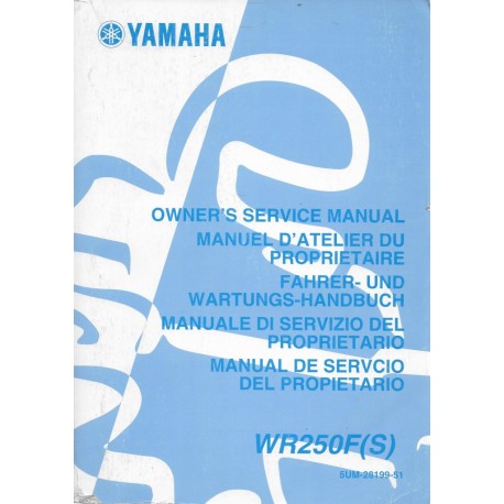 YAMAHA WR 250 F (S) de 2004 type 5UM