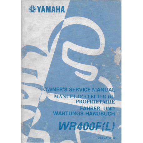 YAMAHA WR 400 F (L)  de 1999  type 5GS