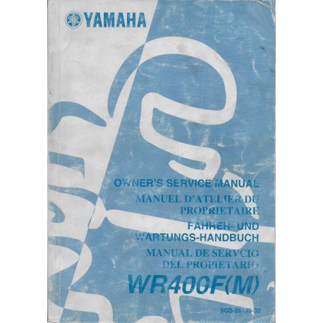 YAMAHA WR 400 F (M)  de 2000  type 5GS