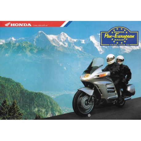 Prospectus HONDA Rally Pan Européan Swiss Tour 1992