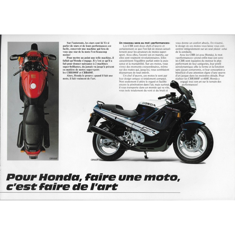Prospectus HONDA CBR 1000 F / CBR 600 F