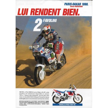 Catalogue HONDA Paris-Dakar 1990 classe Marathon