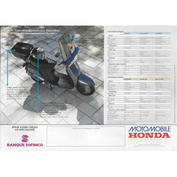 Catalogue HONDA "Les scooters motomobiles" (12 / 1986)