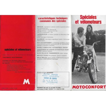 Prospectus original MOTOCONFORT Spéciales et Vélomoteurs