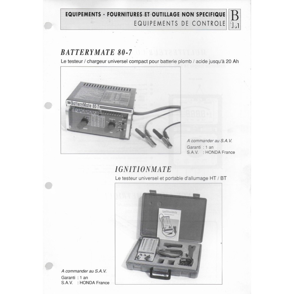 HONDA Guide de l'atelier (supposé 1994)