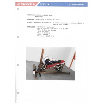 Classeur HONDA Equipement / guide Concessionnaire 1990