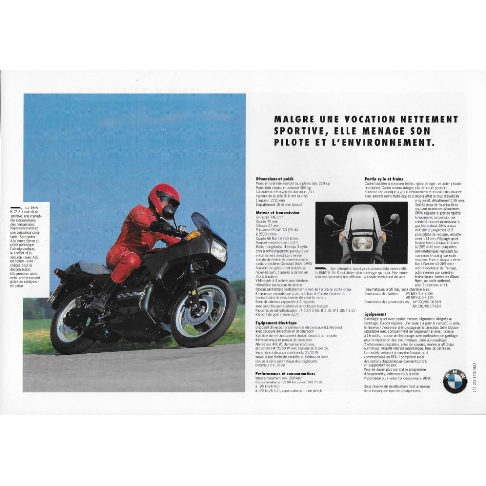 Prospectus BMW K 75 S