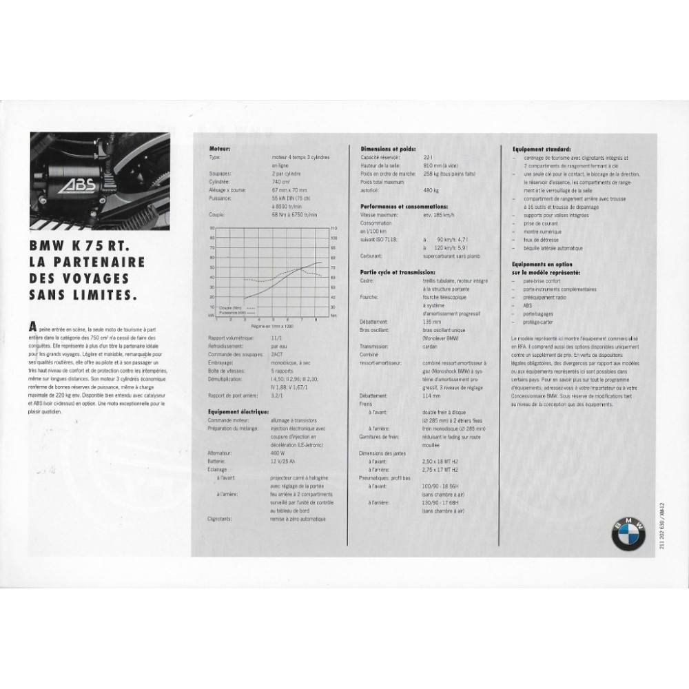 Prospectus BMW K 75 RT