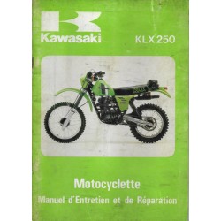 Manuel atelier  KAWASAKI KLX 250-B1 de 1980 / 1981