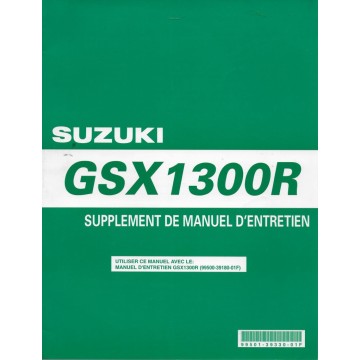 Manuel atelier SUZUKI GSX 1300 R K2 modèle 2002