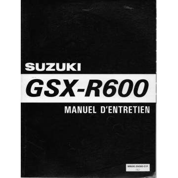 Manuel atelier SUZUKI GSX-R 600 V modèle 1997  (10 / 1996) 