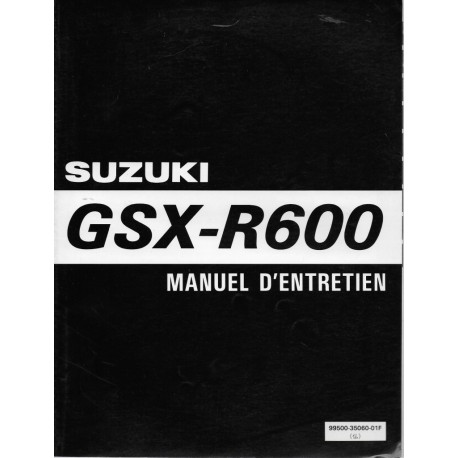 Manuel atelier SUZUKI GSX-R 600 V modèle 1997  (10 / 1996) 