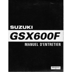 Manuel atelier SUZUKI GSX 600 FW 1998   (12 / 1997) 